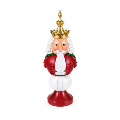 Statuette de Noël de 35 cm en résine, décoration de Noël avec père Noël, soldat casse-noisette et ourson, rouge ou blanc, intérieur et extérieur