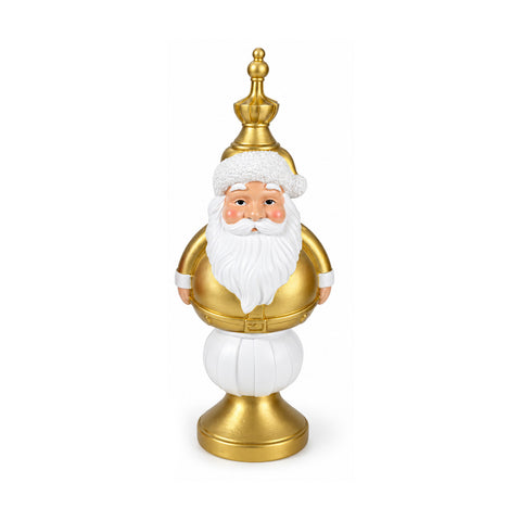 Statuette de Noël de 35 cm en résine, décoration de Noël avec père Noël, soldat casse-noisette et ourson, rouge ou blanc, intérieur et extérieur