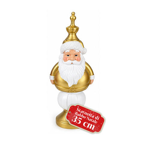 Statuette de Noël de 35 cm en résine, décoration de Noël avec père Noël, soldat casse-noisette et ourson, rouge ou blanc, intérieur et extérieur