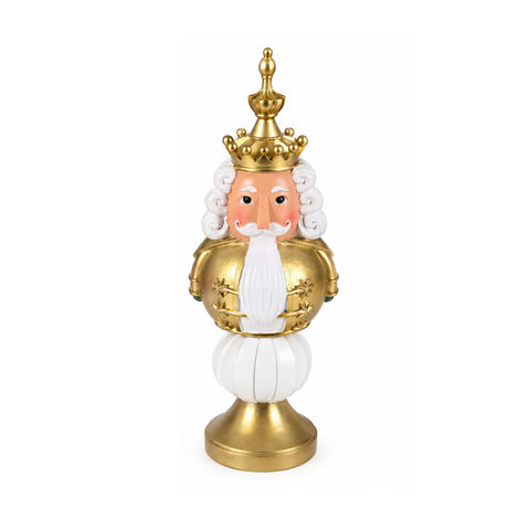 Statuette de Noël de 35 cm en résine, décoration de Noël avec père Noël, soldat casse-noisette et ourson, rouge ou blanc, intérieur et extérieur