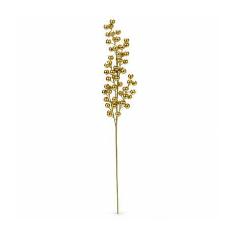 Branche artificielle avec baies rouges de 65cm ou dorées de 60 cm, décoration de Noël