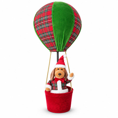 Décoration de Noël intérieure – Montgolfière avec Père Noël et détails festifs