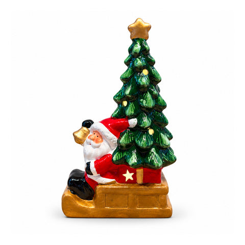 Statuette de Noël lumineuse en céramique de 26 cm avec LED, 10 modèles