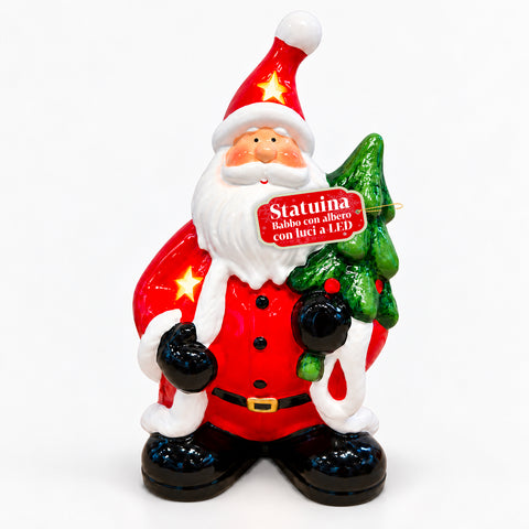 Statuette de Noël lumineuse en céramique de 26 cm avec LED, 10 modèles