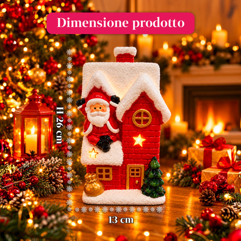 Statuette de Noël lumineuse en céramique de 26 cm avec LED, 10 modèles