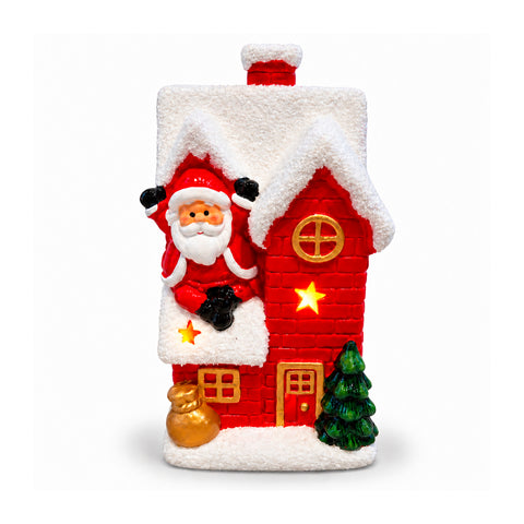 Statuette de Noël lumineuse en céramique de 26 cm avec LED, 10 modèles
