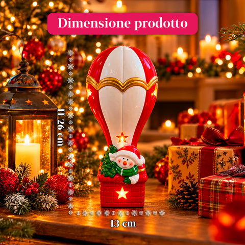 Statuette de Noël lumineuse en céramique de 26 cm avec LED, 10 modèles