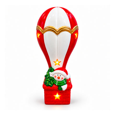 Statuette de Noël lumineuse en céramique de 26 cm avec LED, 10 modèles