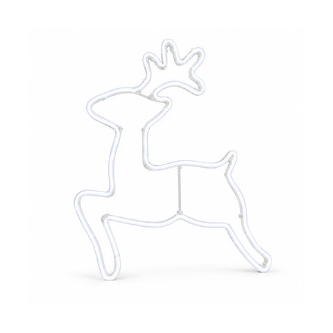 Renne lumineuse en néon LED 65x58 cm blanc froid, intérieur et extérieur