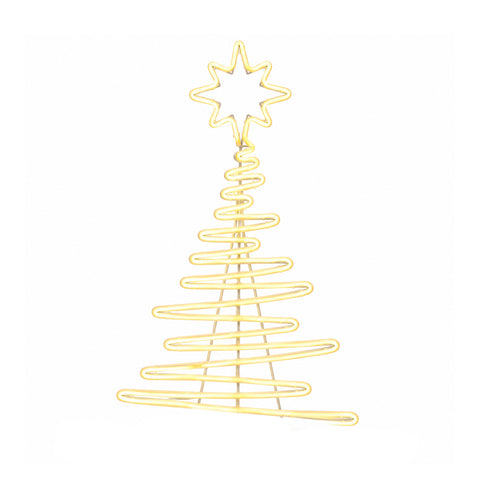 Sapin de Noël lumineux en néon LED 108 cm avec étoile, blanc chaud