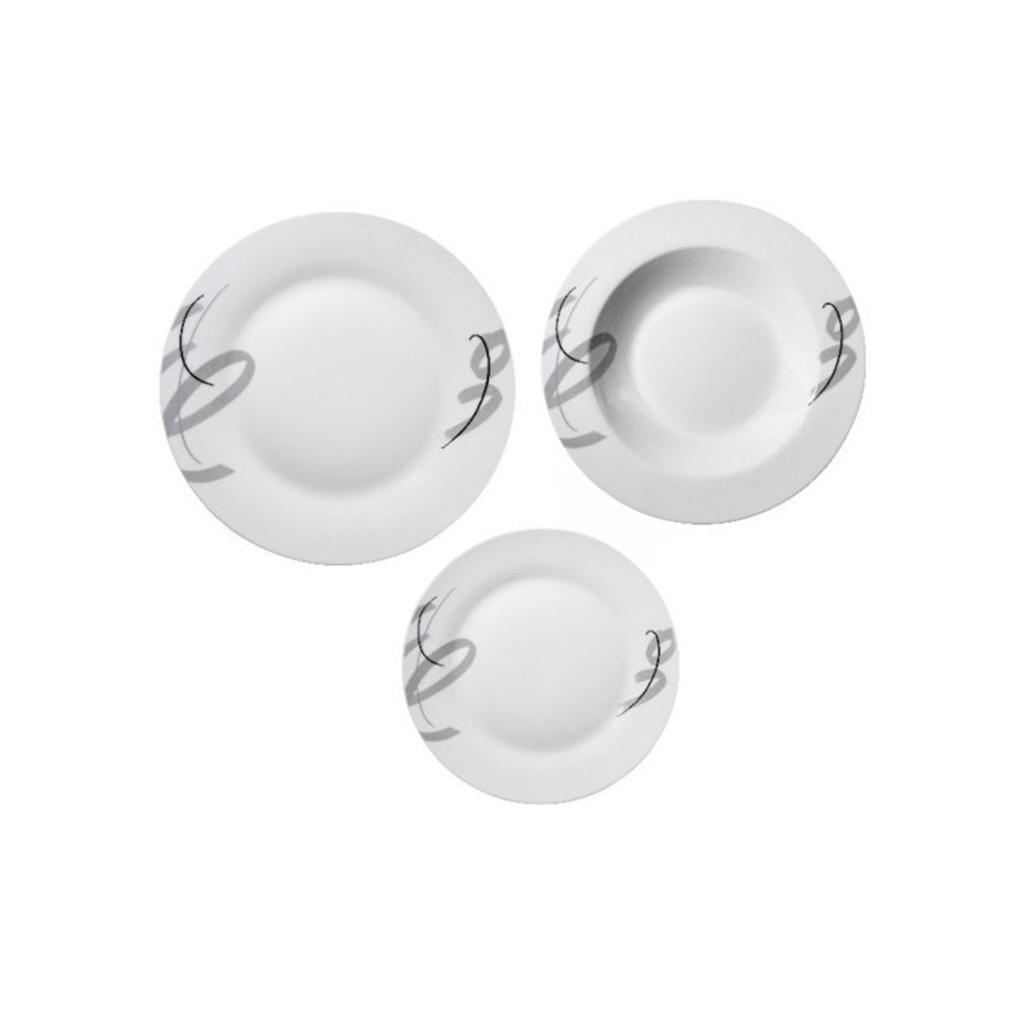 avilia servizio piatti 18 pz tondi con decoro fiotto in porcellana ean 8056897151860