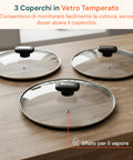 Batteria da Cucina Completa 13 Pezzi in Vari Colori con Mestoli Inclusi