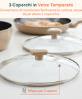 Batteria da Cucina Completa 13 Pezzi in Vari Colori con Mestoli Inclusi
