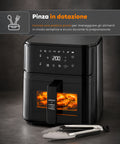 Friggitrice ad Aria 8l con Touch Led, 8 Programmi e Ricettario Incluso