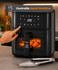 Friggitrice ad Aria 8l con Touch Led, 8 Programmi e Ricettario Incluso