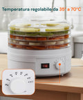 Mini Essiccatore Elettrico per Cibo – 5 Scomparti e Coperchio Trasparente