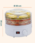 Mini Essiccatore Elettrico per Cibo – 5 Scomparti e Coperchio Trasparente