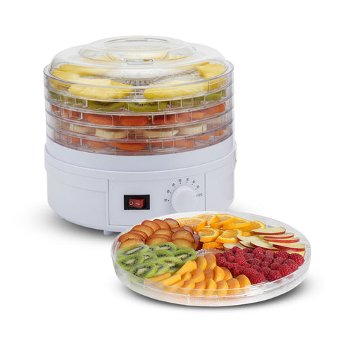Mini déshydrateur électrique pour aliments – 5 compartiments et couvercle transparent