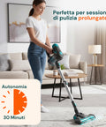 Aspirapolvere Senza Fili 150W con Batteria 22,2V e Autonomia 30 Min
