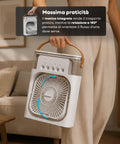 Ventilatore Portatile Ricaricabile Usb Nebulizzatore Serbatoio 600ml con Batteria Litio