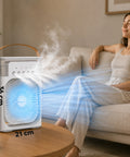 Ventilatore Portatile Ricaricabile Usb Nebulizzatore Serbatoio 600ml con Batteria Litio