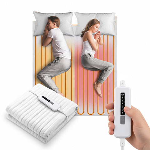 Couverture chauffante électrique pour matelas avec chauffage rapide et 6 températures