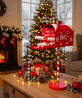 Cassetta Postale di Natale Rossa e Bianca H50 cm in Stile Americano