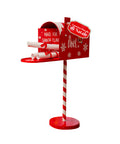 Cassetta Postale di Natale Rossa e Bianca H50 cm in Stile Americano