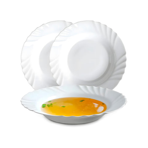 Lot de 19 assiettes en verre opale Titan