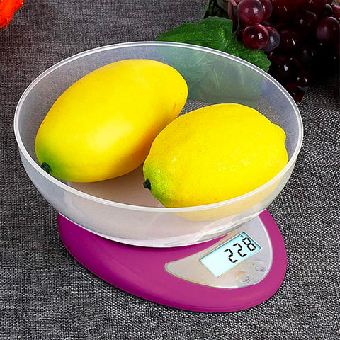 Bilancia Digitale Da Cucina Con Ciotola In Plastica Da 600 Ml