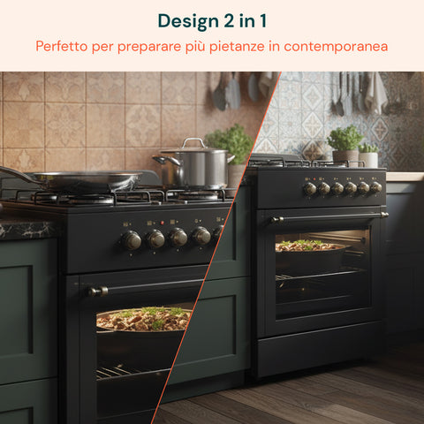 Cuisinière 60cm 4 Feux avec Four Électrique 1900W – Classique et Puissante