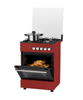 Cucina 60cm con 4 Fuochi e Forno Elettrico 1900W – Classica e Potente