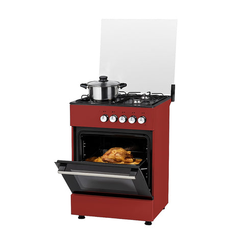 Cucina 60cm con 4 Fuochi e Forno Elettrico 1900W – Classica e Potente