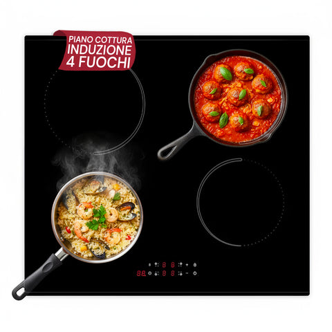 Table de cuisson à induction encastrable 4 foyers – Puissance 7200W