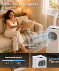 Condizionatore portatile 9000 BTU con ruote pivotanti