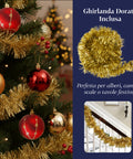 Kit Addobbi Natalizi 44 Pezzi Rosso e Oro – Con Punta a Stella