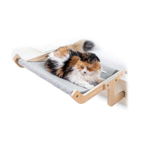Lit de Fenêtre Suspendu pour Chat avec Cadre Ouvert et Anti-Rayures - 45x37cm