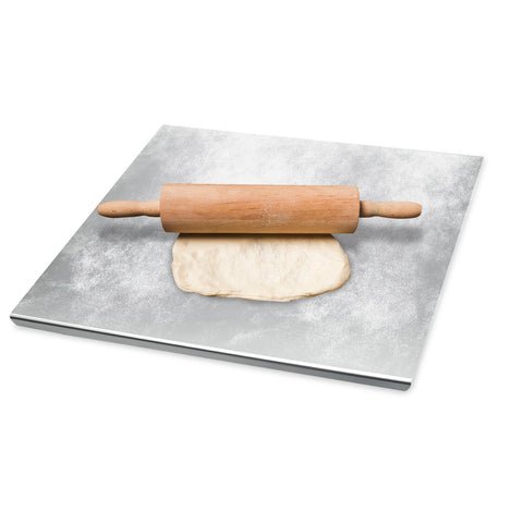Planche à pâtisserie en acier inoxydable 304 satiné avec rebord de 2 cm