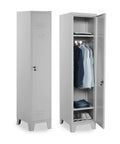 garden friend armadietto spogliatoio 1 posto grigio in acciaio con serratura e appendiabiti ean 8023755054755