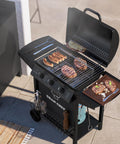 Barbecue A Gas A 3 Fuochi Thomas In Acciaio Nero Con Ruote