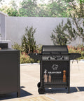 Barbecue A Gas A 3 Fuochi Thomas In Acciaio Nero Con Ruote