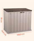 Shed Portattrezzi da Esterno in Plastica Riciclata Resistente UV