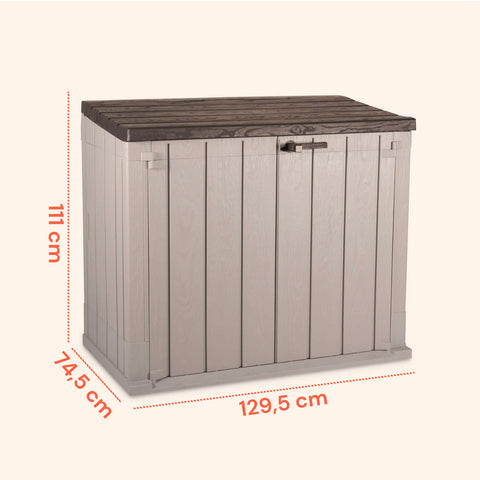 Shed Portattrezzi da Esterno in Plastica Riciclata Resistente UV