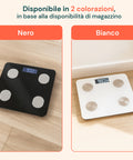 Bilancia con design elegante e moderno per ogni ambiente bagno, struttura in vetro temperato che unisce funzionalità e stile contemporaneo