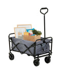 Carrello da Giardino Pieghevole in Acciaio con Freno e Manico Portata 80 kg