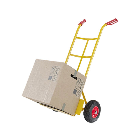 Carrello a mano portata 200kg in acciaio tubolare con ruote per trasporto sicuro di carichi pesanti e voluminosi