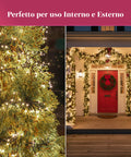 Luci Natale 1000 LED Bianco Caldo – Catena da 100 Metri per Esterni e Interni
