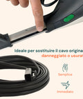Cavo Alimentazione VK200 – Ricambio Compatibile 7-10m Grigio con Spina