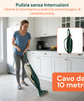 Cavo Alimentazione VK130/131 – Ricambio Compatibile 7-10m Verde con Spina