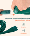 Cavo Alimentazione VK130/131 – Ricambio Compatibile 7-10m Verde con Spina